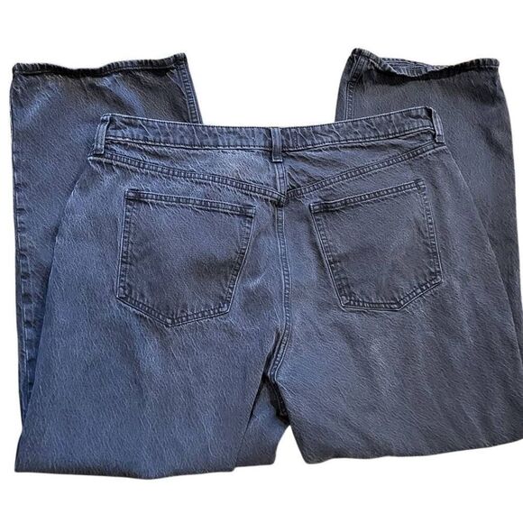 Abercrombie Jeans Women's 16 Short Washed Black Curve Love High Rise Loose - Picture 2 of 5